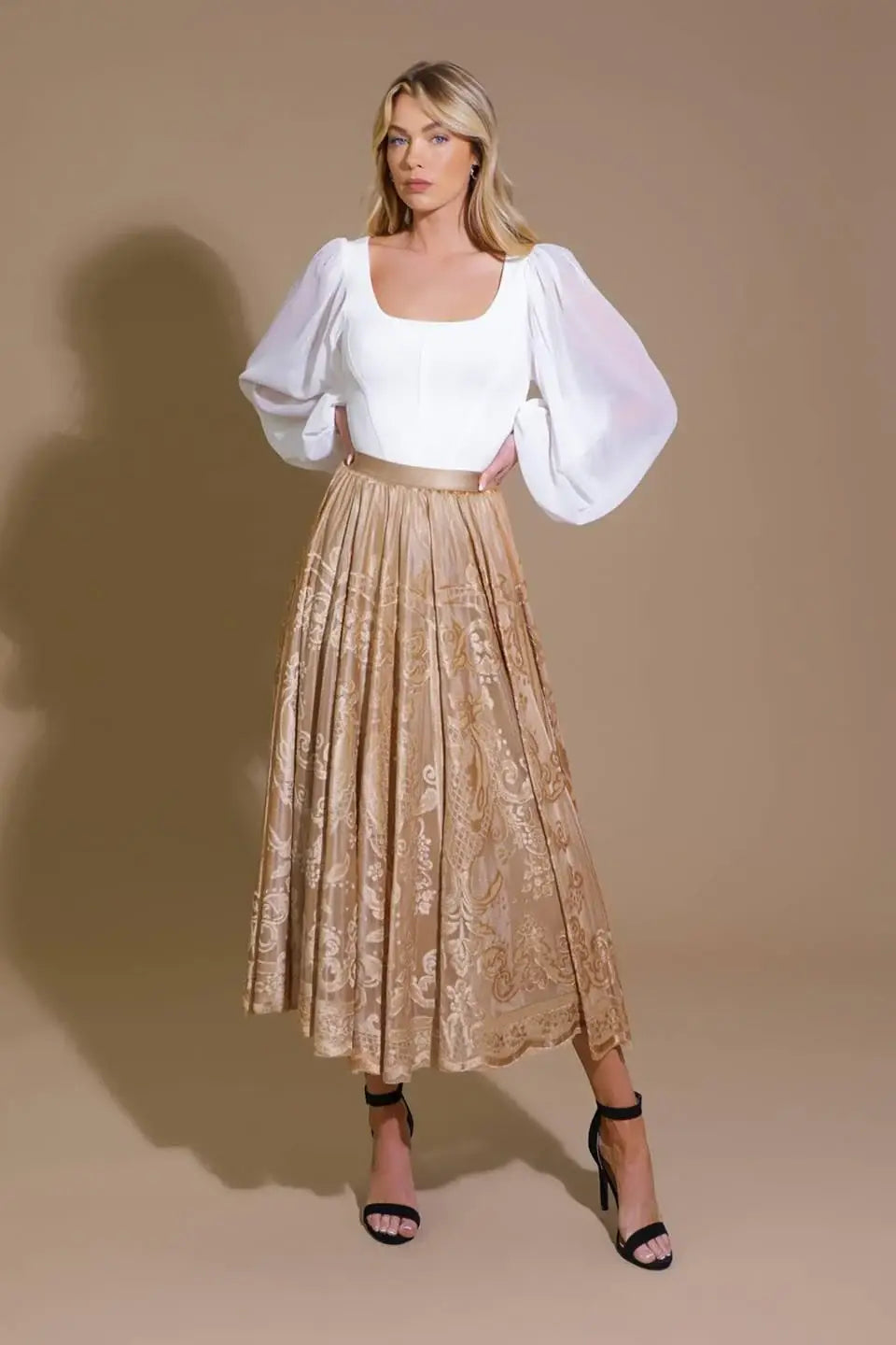 EASE MY MIND VELVET MIDI SKIRT - Flying Tomato - Flyclothing LLC