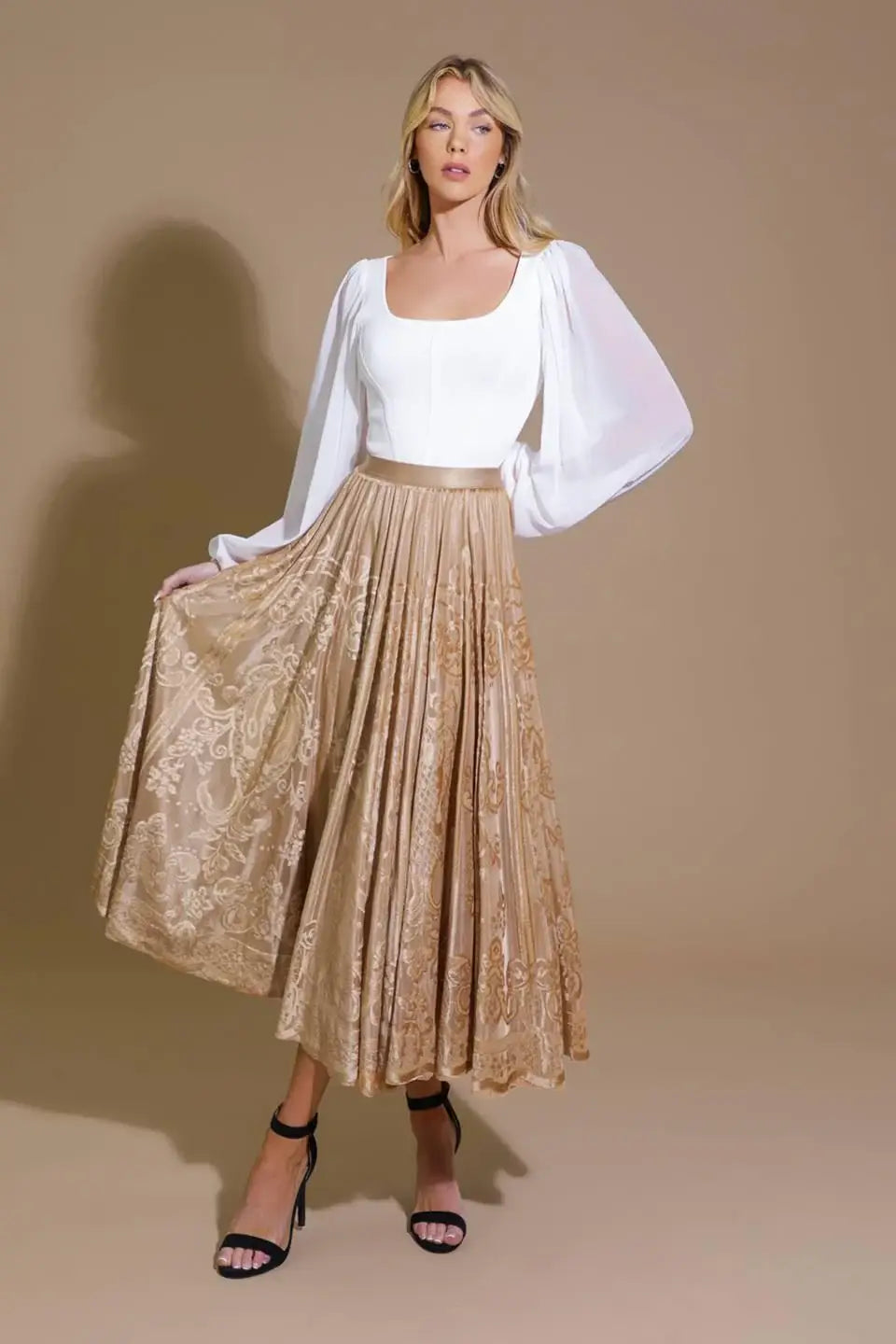EASE MY MIND VELVET MIDI SKIRT - Flying Tomato - Flyclothing LLC