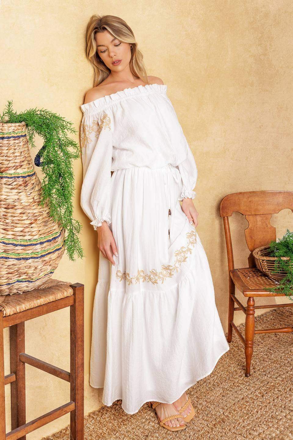 FULL SPEED AHEAD WOVEN MAXI SKIRT - Flying Tomato - Flyclothing LLC