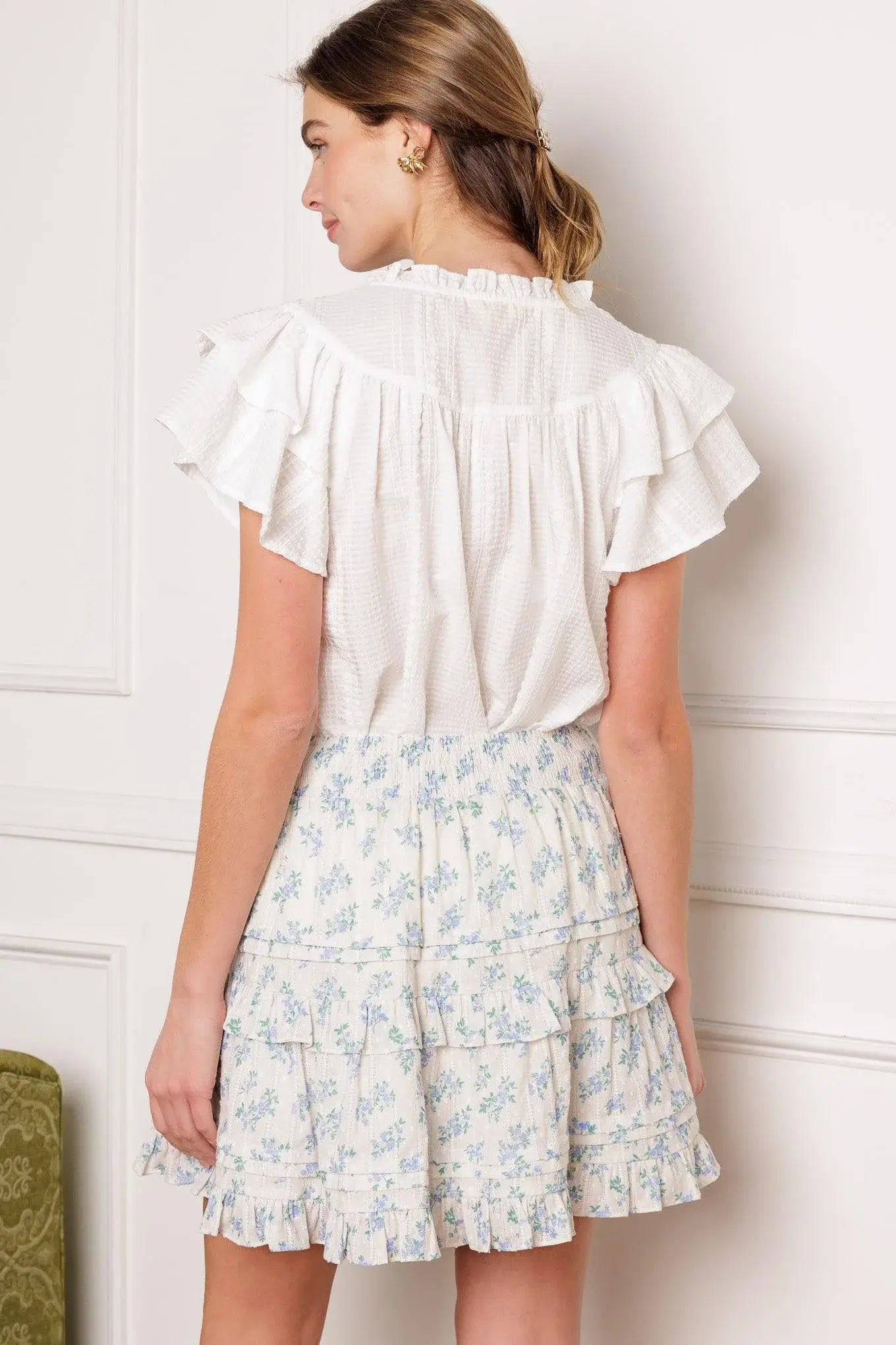 SUNLIT MOMENTS PRINT MINI SKIRT - Flying Tomato - Flyclothing LLC