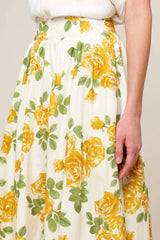 EVERY SUNDAY CREAM WOVEN MIDI SKIRT - Flying Tomato - Flyclothing LLC