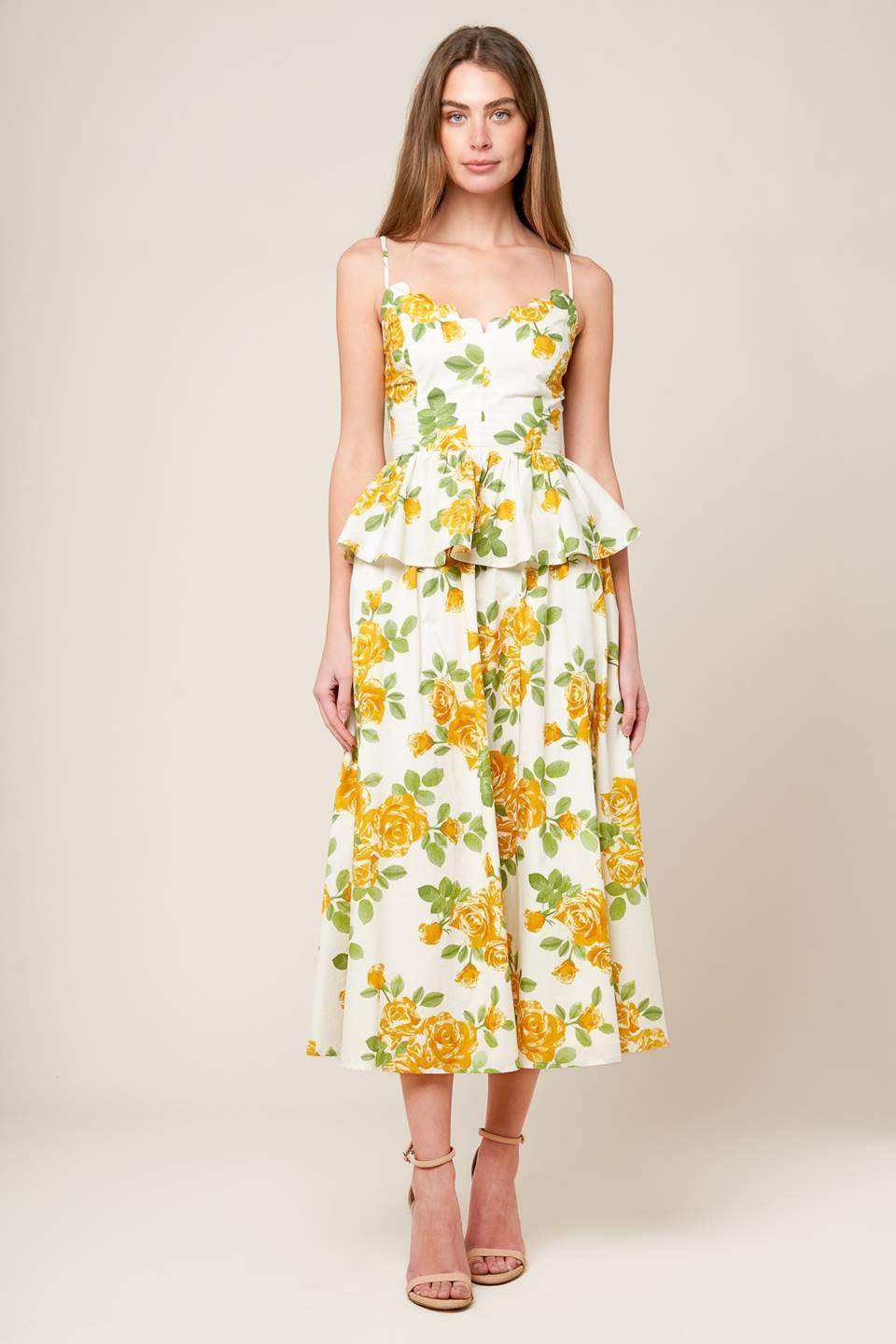EVERY SUNDAY CREAM WOVEN MIDI SKIRT - Flying Tomato - Flyclothing LLC