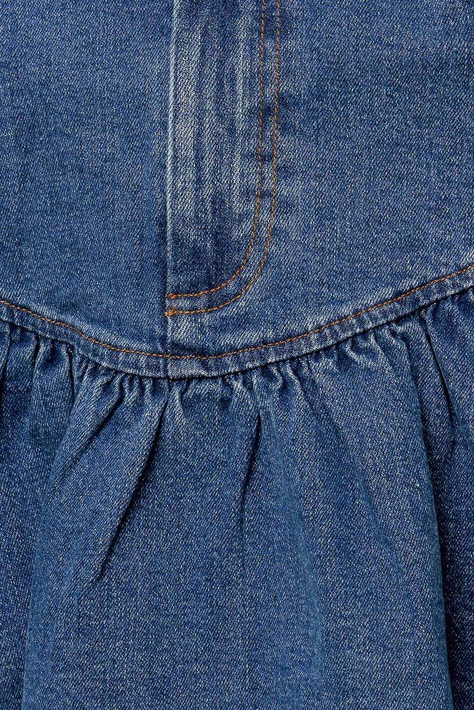 FENICIA INDIGO DENIM MINI SKORT - Flying Tomato - Flyclothing LLC