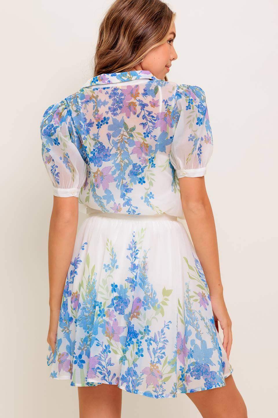 SUNSET SAIL WOVEN MINI FULL SKIRT - Flying Tomato - Flyclothing LLC