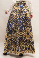 NIGHTFALL DRAPE WOVEN MAXI FULL SKIRT - Flying Tomato - Flyclothing LLC