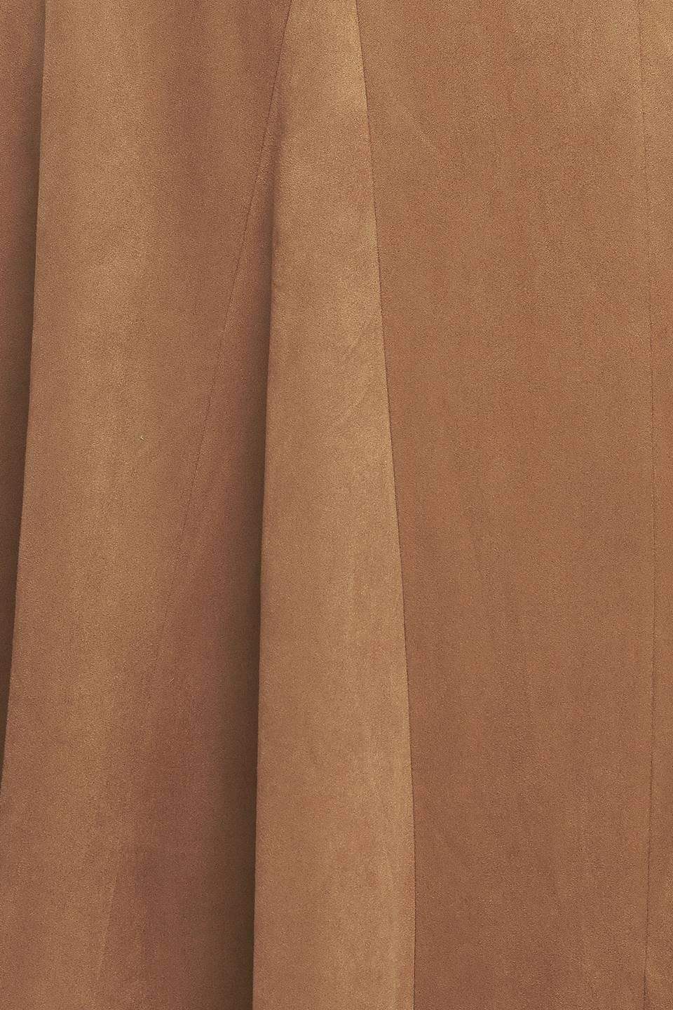 URBAN CHIC FAUX SUEDE MIDI SKIRT - Flying Tomato - Flyclothing LLC