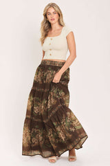 CELEBRITY MOMENT WOVEN MAXI SKIRT - Flying Tomato - Flyclothing LLC
