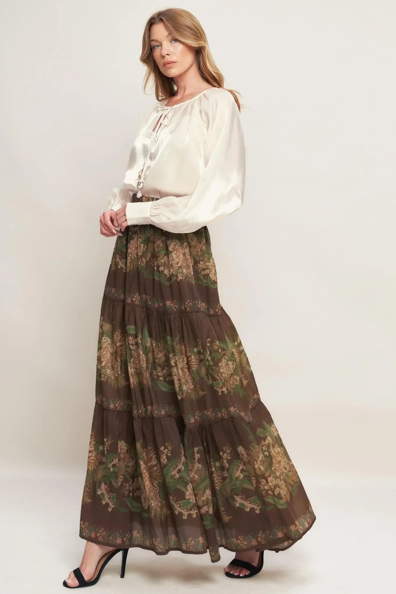 CELEBRITY MOMENT WOVEN MAXI SKIRT - Flying Tomato - Flyclothing LLC