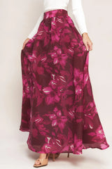 BOUQUET NO.9 WOVEN MAXI FULL SKIRT - Flying Tomato - Flyclothing LLC