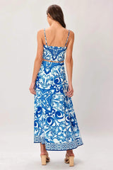 COASTAL MOSAIC WOVEN MIDI CIRCLE SKIRT - Flying Tomato - Flyclothing LLC