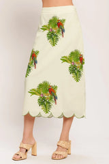 ISLAND ELEGANCE WOVEN MIDI SKIRT - Flying Tomato - Flyclothing LLC