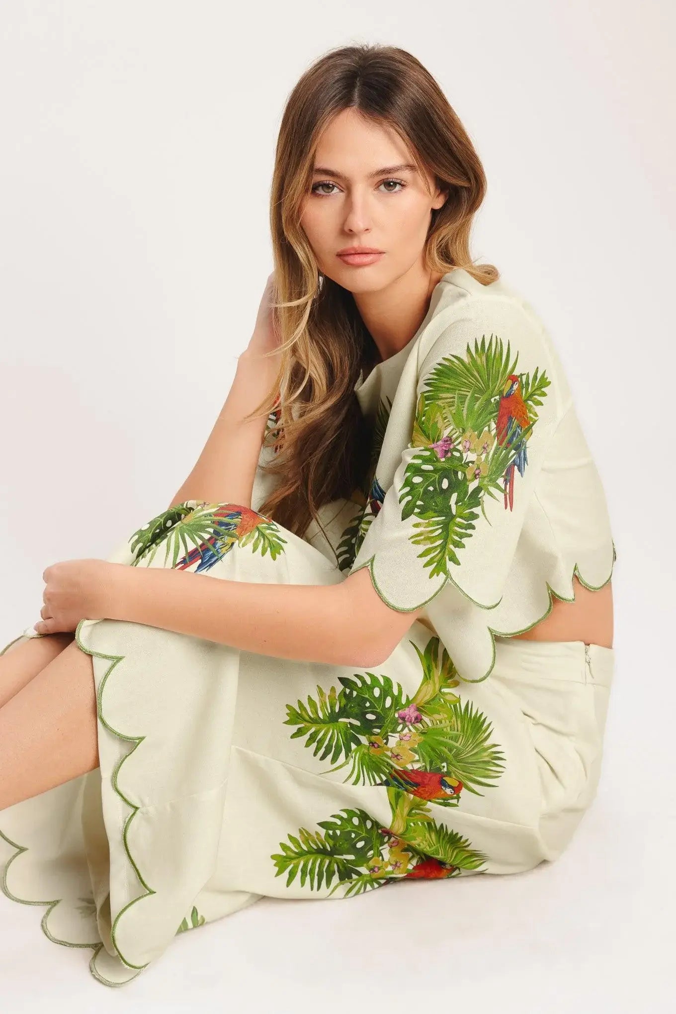 ISLAND ELEGANCE WOVEN MIDI SKIRT - Flying Tomato - Flyclothing LLC