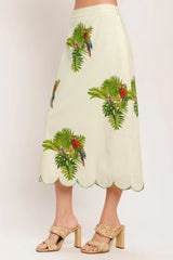 ISLAND ELEGANCE WOVEN MIDI SKIRT - Flying Tomato - Flyclothing LLC