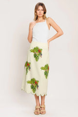 ISLAND ELEGANCE WOVEN MIDI SKIRT - Flying Tomato - Flyclothing LLC