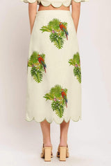 ISLAND ELEGANCE WOVEN MIDI SKIRT - Flying Tomato - Flyclothing LLC