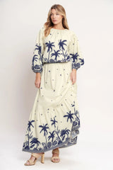 BOHO CONSTELLATION WOVEN MAXI SKIRT - Flying Tomato - Flyclothing LLC