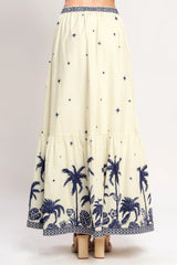 BOHO CONSTELLATION WOVEN MAXI SKIRT - Flying Tomato - Flyclothing LLC