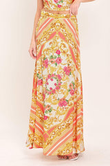 LUXE LOVE STORY WOVEN MIDI CIRCLE SKIRT - Flying Tomato - Flyclothing LLC