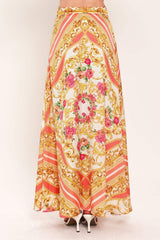 LUXE LOVE STORY WOVEN MIDI CIRCLE SKIRT - Flying Tomato - Flyclothing LLC