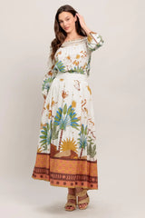 SUNLIT GARDEN WOVEN FULL MIDI SKIRT - Flying Tomato - Flyclothing LLC