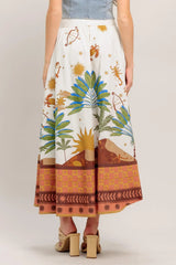 SUNLIT GARDEN WOVEN FULL MIDI SKIRT - Flying Tomato - Flyclothing LLC