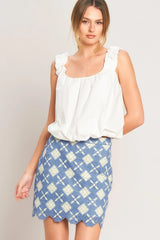COASTAL WOVEN LACE MINI SKIRT - Flying Tomato - Flyclothing LLC