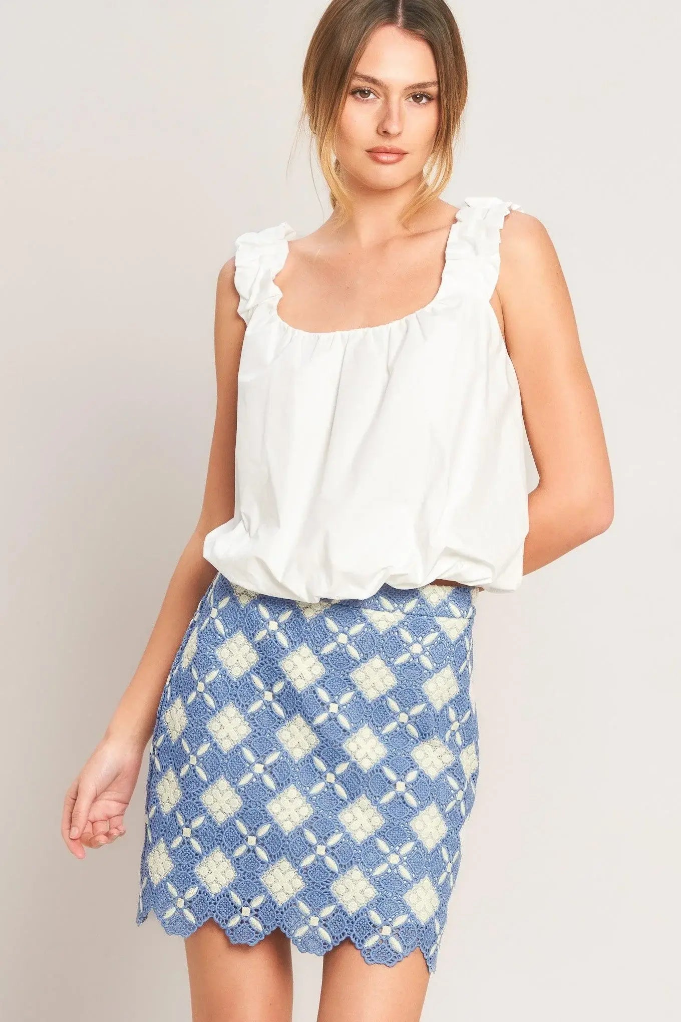 COASTAL WOVEN LACE MINI SKIRT - Flying Tomato - Flyclothing LLC