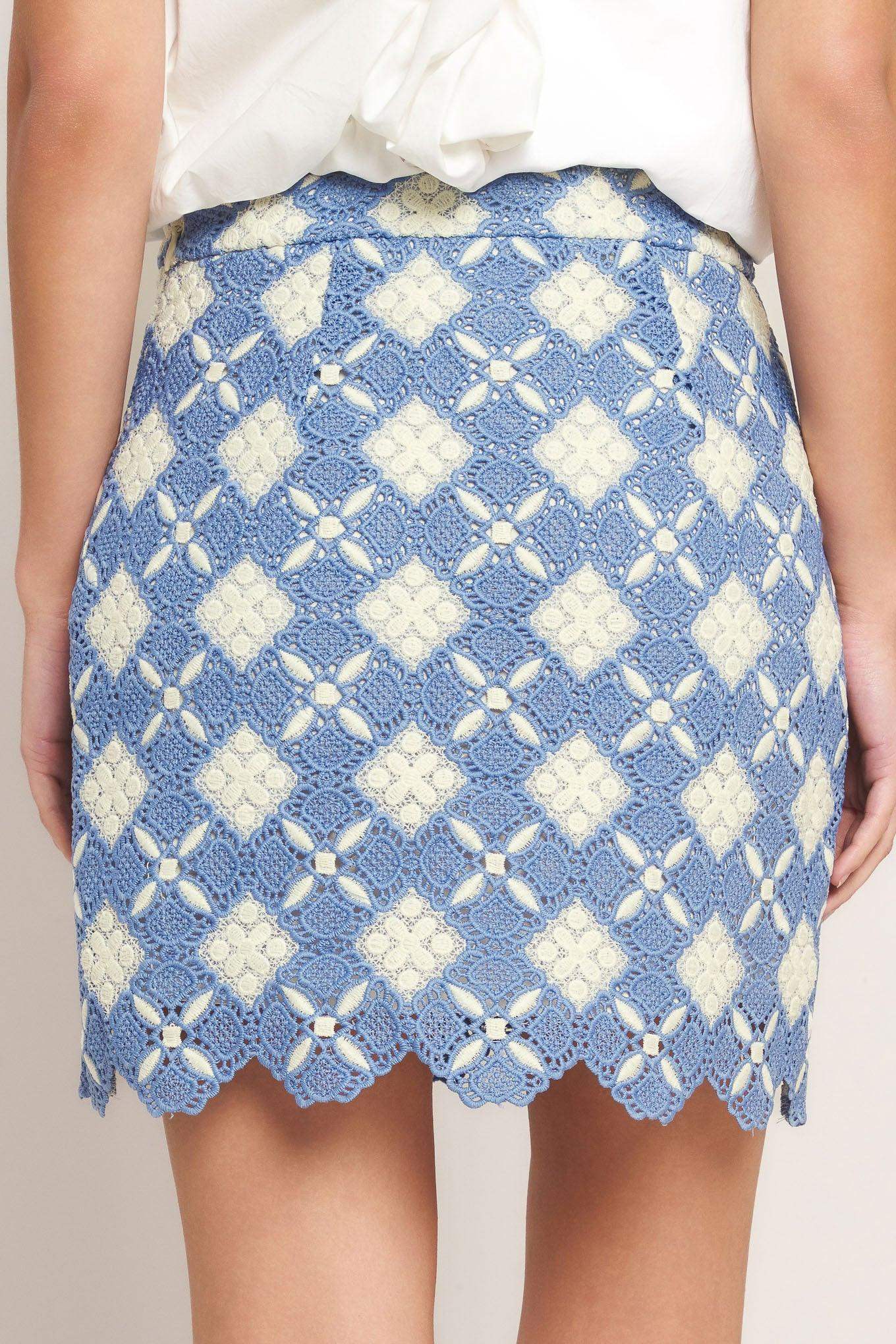COASTAL WOVEN LACE MINI SKIRT - Flying Tomato - Flyclothing LLC
