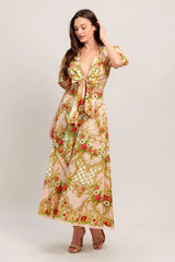 PALACE ROSE STATEMENT WOVEN CIRCLE MIDI SKIRT - Flying Tomato - Flyclothing LLC