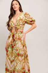 PALACE ROSE STATEMENT WOVEN CIRCLE MIDI SKIRT - Flying Tomato - Flyclothing LLC