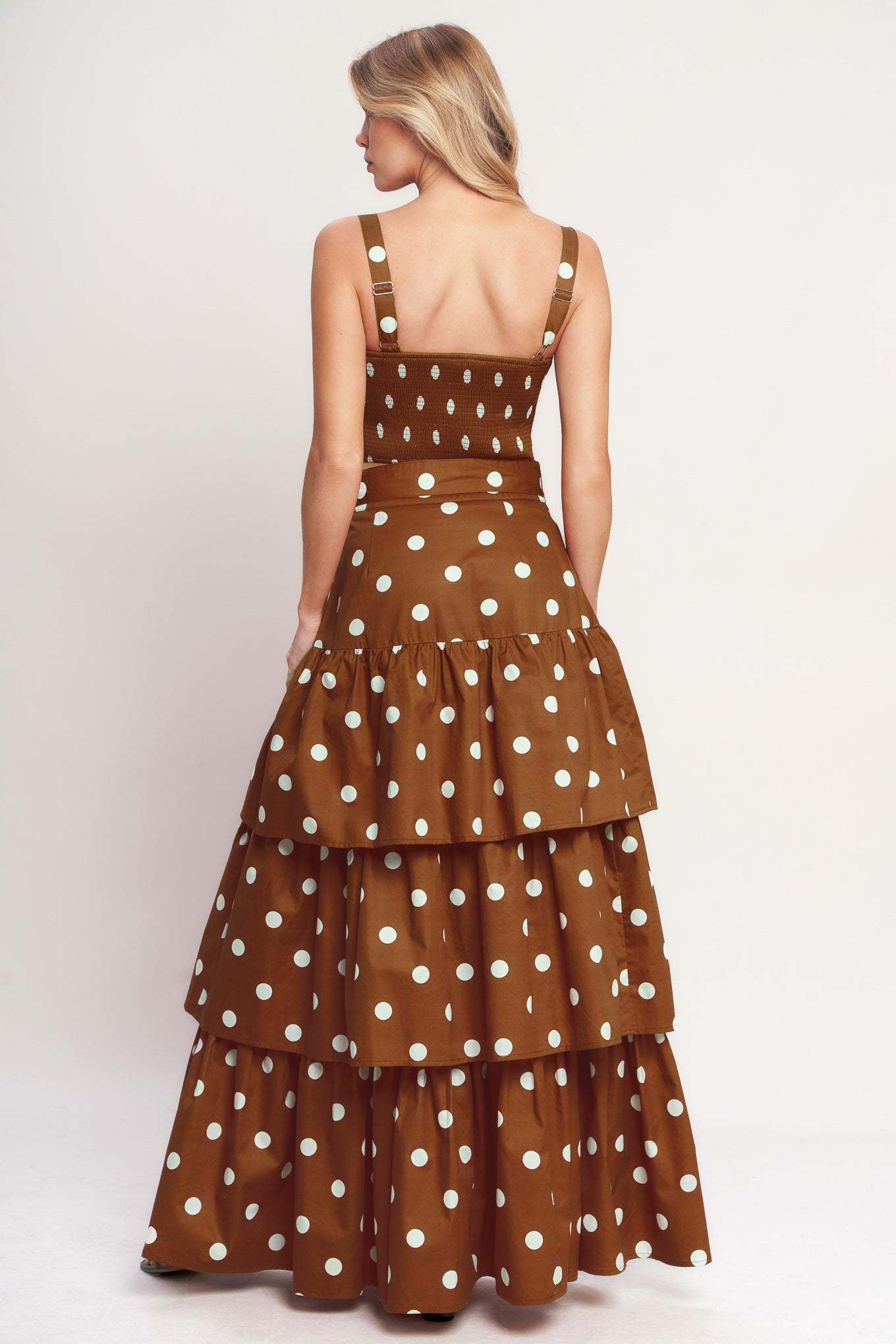 BROWN SUGAR DOT WOVEN SKIRT - Flying Tomato - Flyclothing LLC