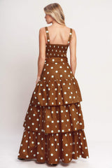 BROWN SUGAR DOT WOVEN SKIRT - Flying Tomato - Flyclothing LLC