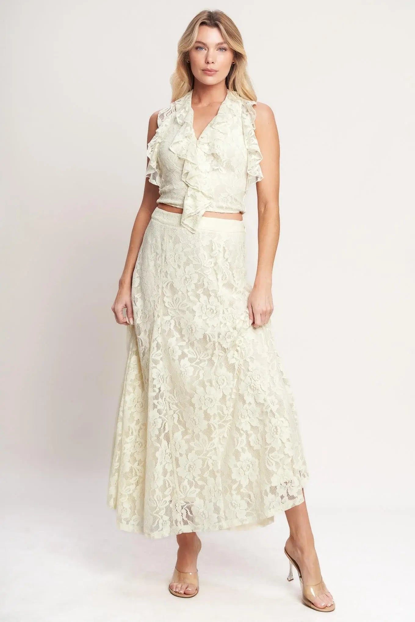 BALLET MUSE WOVEN LACE SKIRT - Flying Tomato - Flyclothing LLC