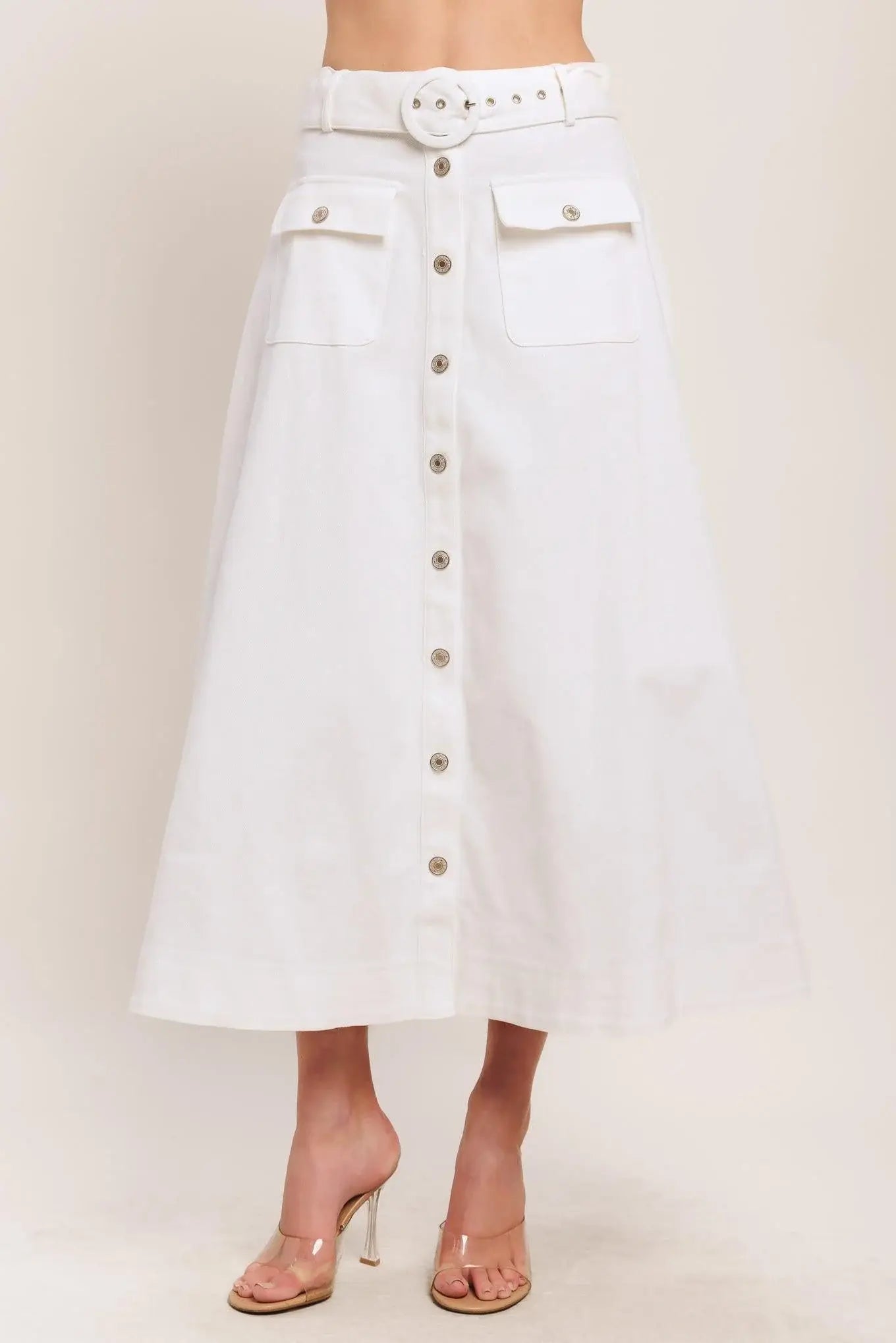 EASY WEAR WESTERN WOVEN MIDI SKIRT - Flying Tomato - Flyclothing LLC