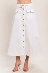 EASY WEAR WESTERN WOVEN MIDI SKIRT - Flying Tomato - Flyclothing LLC