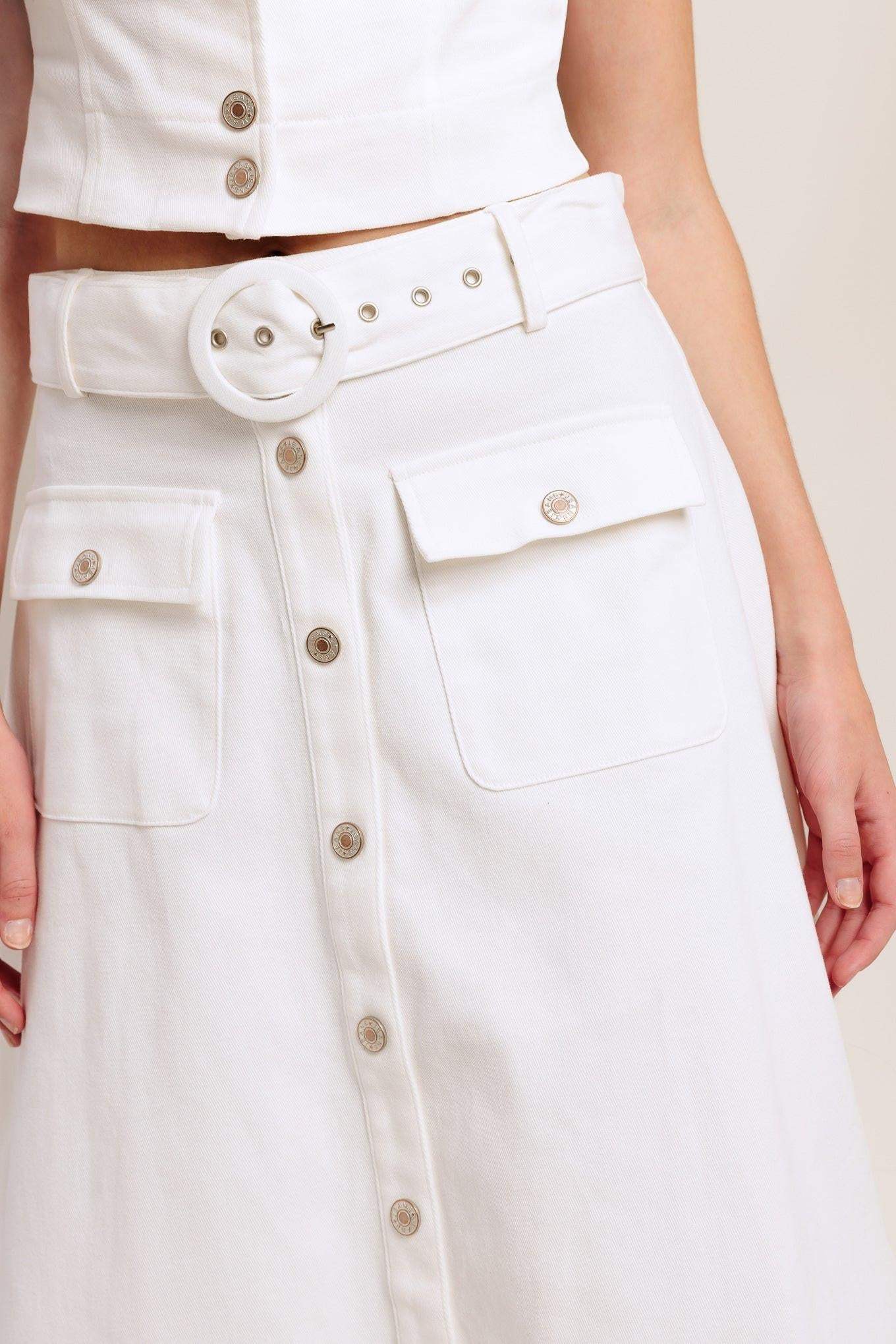 EASY WEAR WESTERN WOVEN MIDI SKIRT - Flying Tomato - Flyclothing LLC