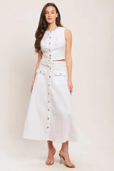 EASY WEAR WESTERN WOVEN MIDI SKIRT - Flying Tomato - Flyclothing LLC
