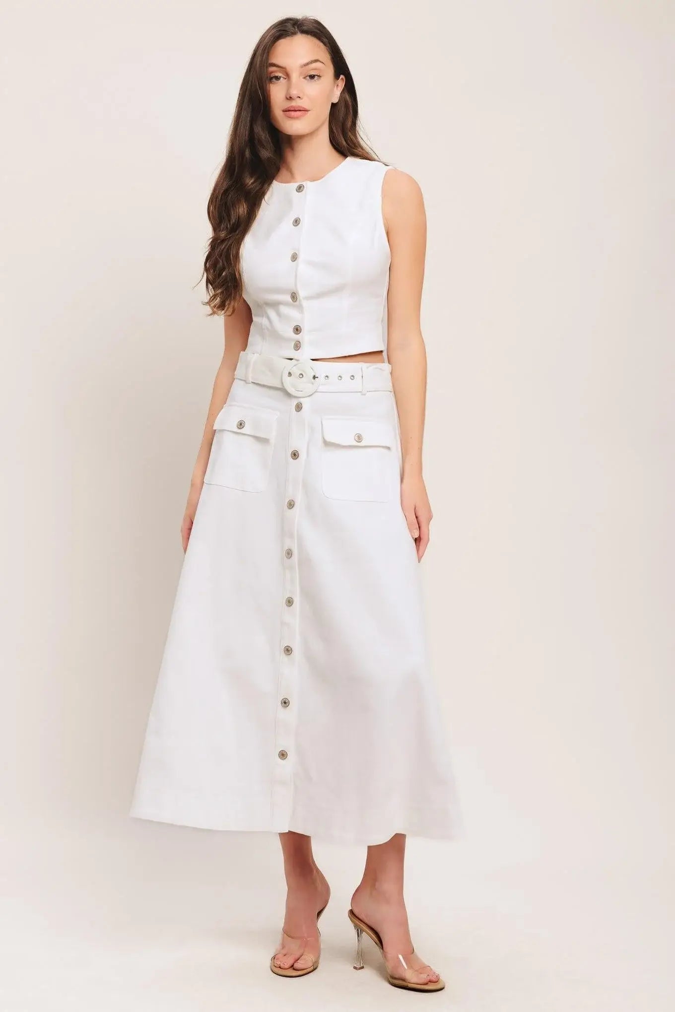 EASY WEAR WESTERN WOVEN MIDI SKIRT - Flying Tomato - Flyclothing LLC