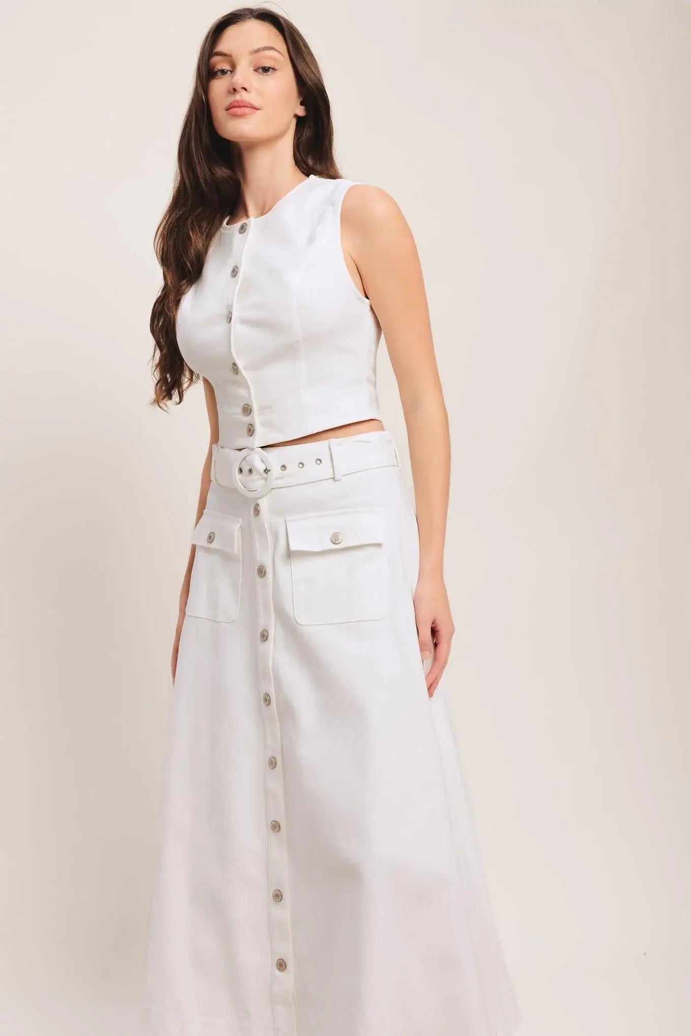 EASY WEAR WESTERN WOVEN MIDI SKIRT - Flying Tomato - Flyclothing LLC