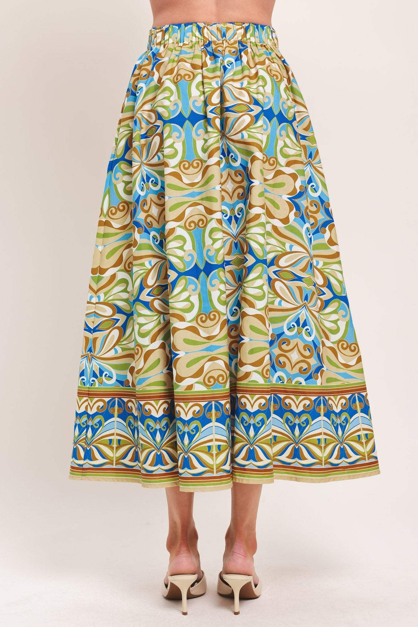 ISLAND MOSAIC WOVEN FULL SKIRT - Flying Tomato - Flyclothing LLC
