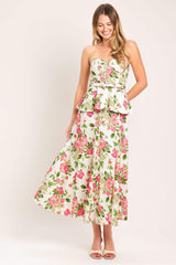 ROSE PETAL WOVEN MIDI SKIRT - Flying Tomato - Flyclothing LLC