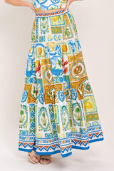 SICILIAN SUMMER WOVEN MAXI SKIRT - Flying Tomato - Flyclothing LLC