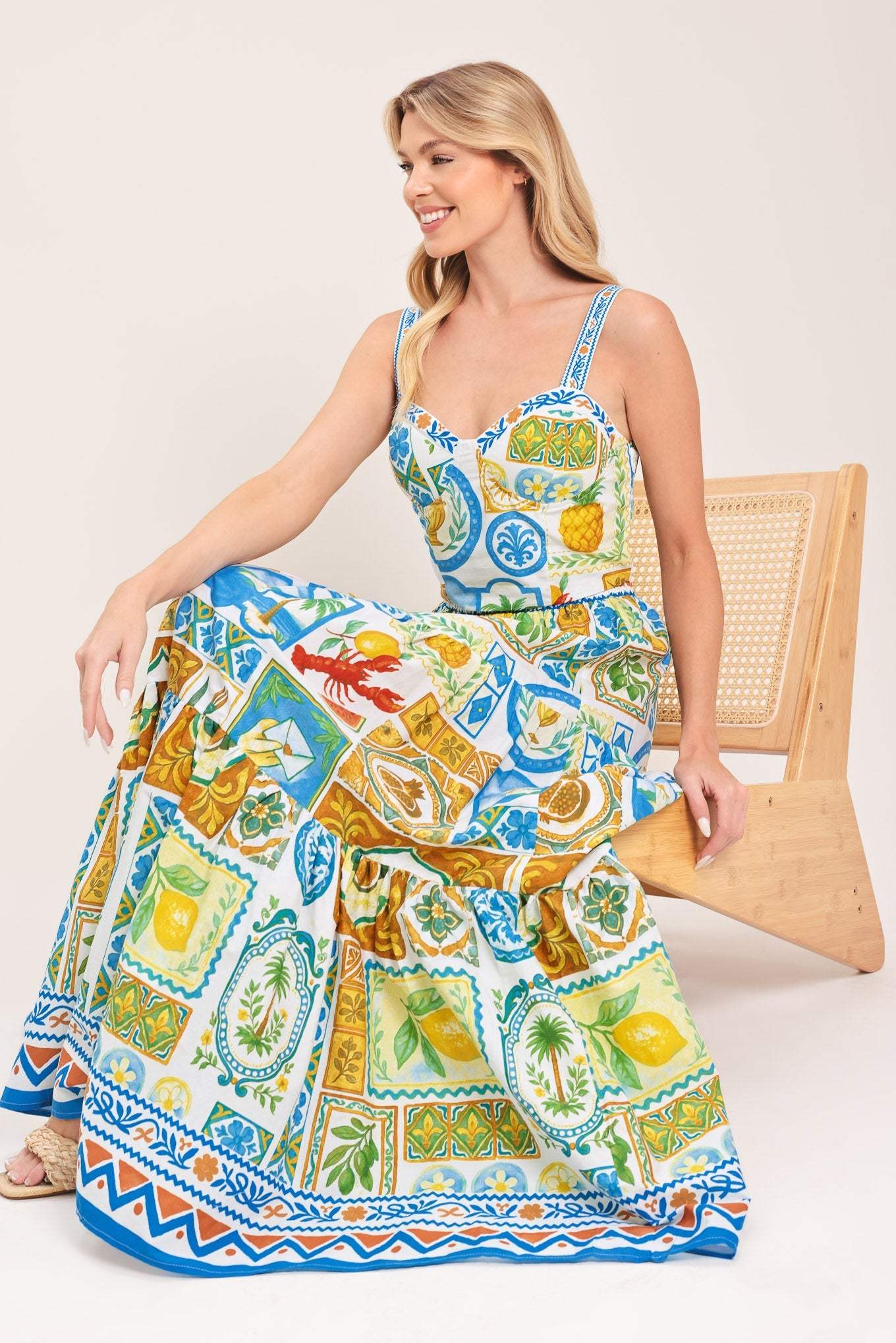 SICILIAN SUMMER WOVEN MAXI SKIRT - Flying Tomato - Flyclothing LLC