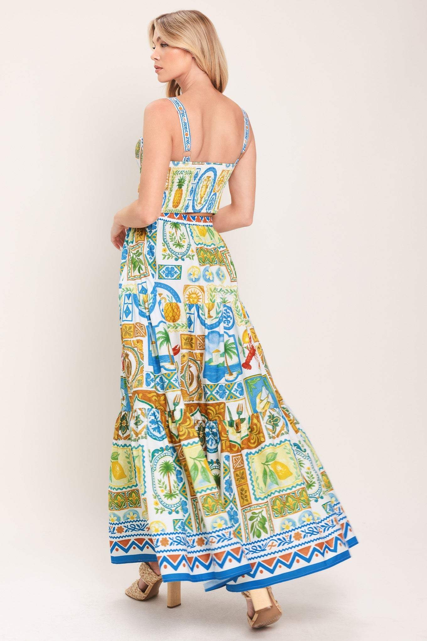 SICILIAN SUMMER WOVEN MAXI SKIRT - Flying Tomato - Flyclothing LLC