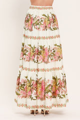 BOTANICAL ESCAPE WOVEN MAXI SKIRT