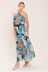 BLUE LAGOON WOVEN MIDI SKIRT