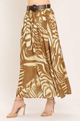 SAVANNAH BREEZE WOVEN MIDI SKIRT