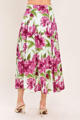 ROMANTIC ROSE WOVEN CIRCLE SKIRT