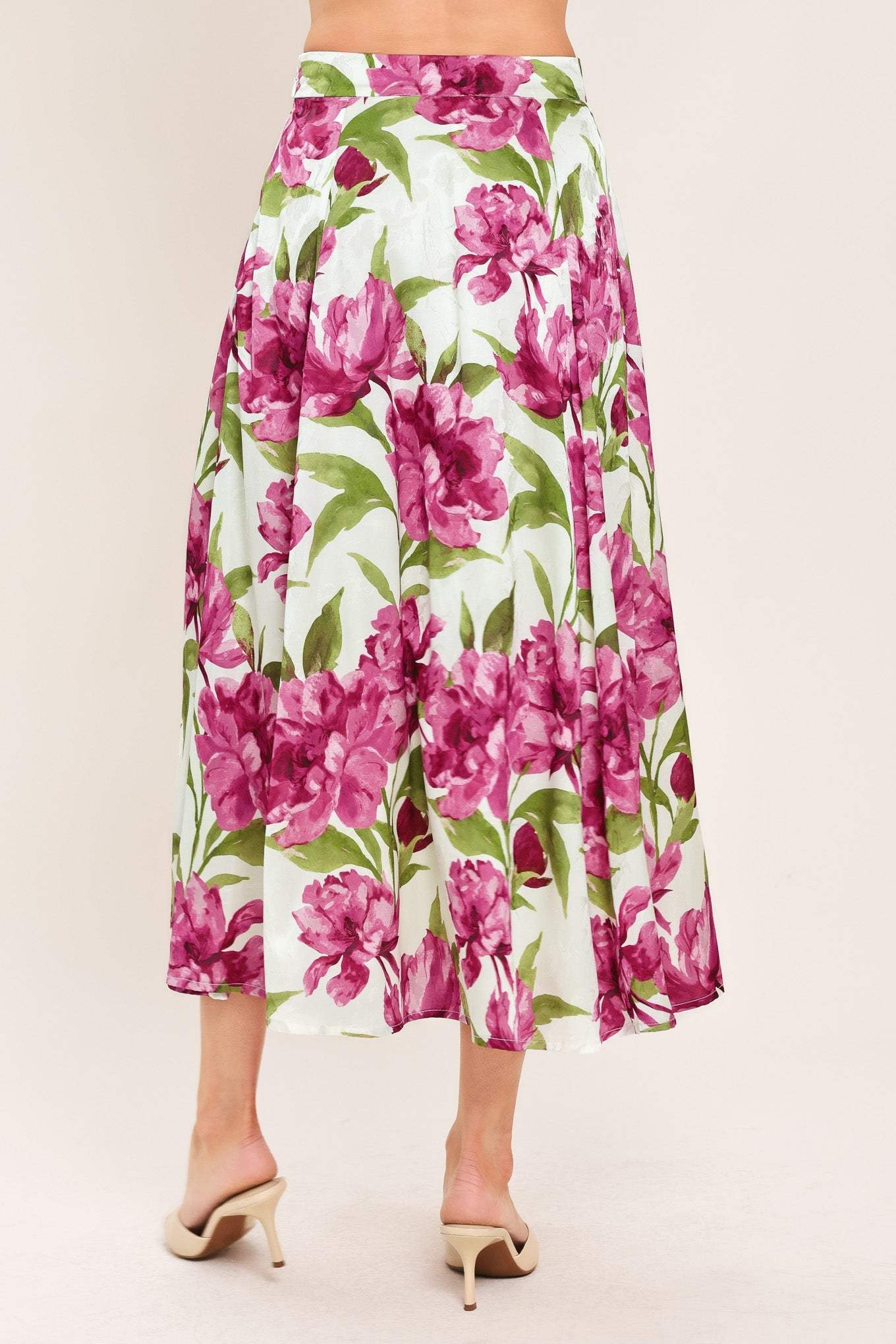 ROMANTIC ROSE WOVEN CIRCLE SKIRT