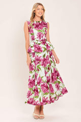 ROMANTIC ROSE WOVEN CIRCLE SKIRT